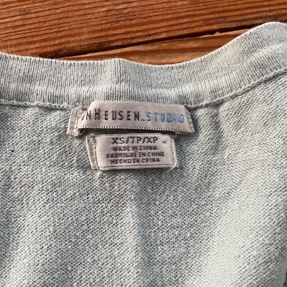 VanHeusen Light Turquoise sequined sweater - Picture 2 of 3